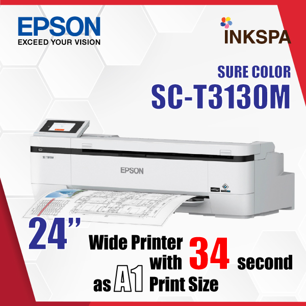 Epson SureColor SC-T3130M สแกนและพิมพ์ได้ทันที รองรับ A1 หน้ากว้างสูงสุด 24 นิ้ว